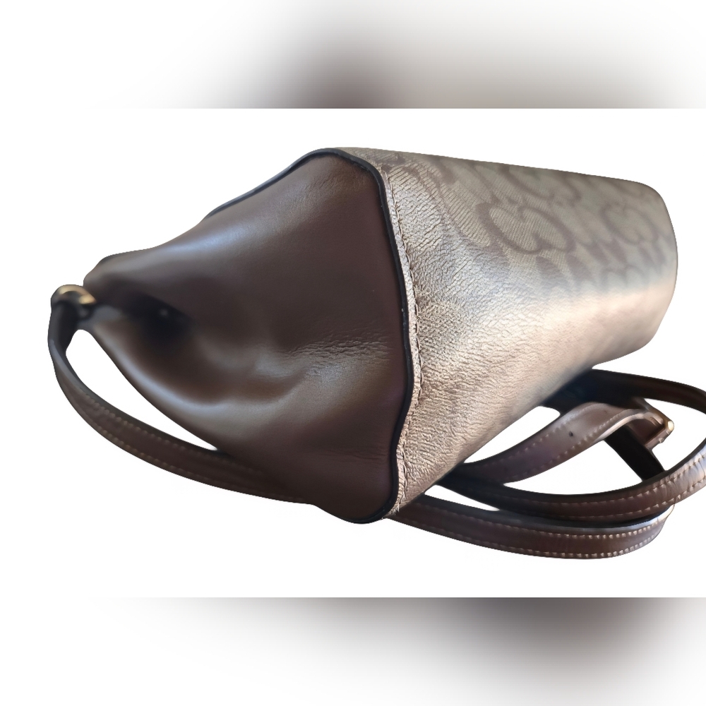 Coach Etta Carry All Tan Signature Shoulder Bag - Picture 6 of 16